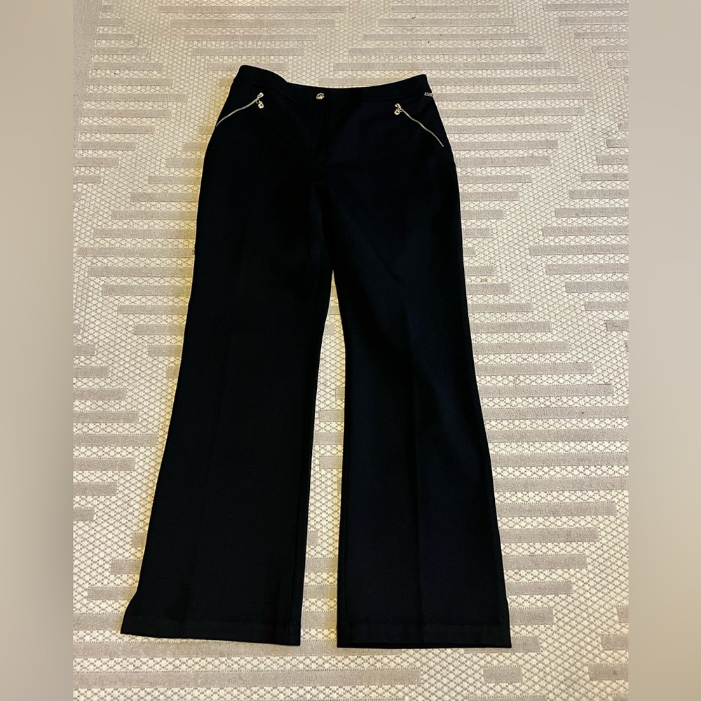St John sport wide leg high rise dress black pants